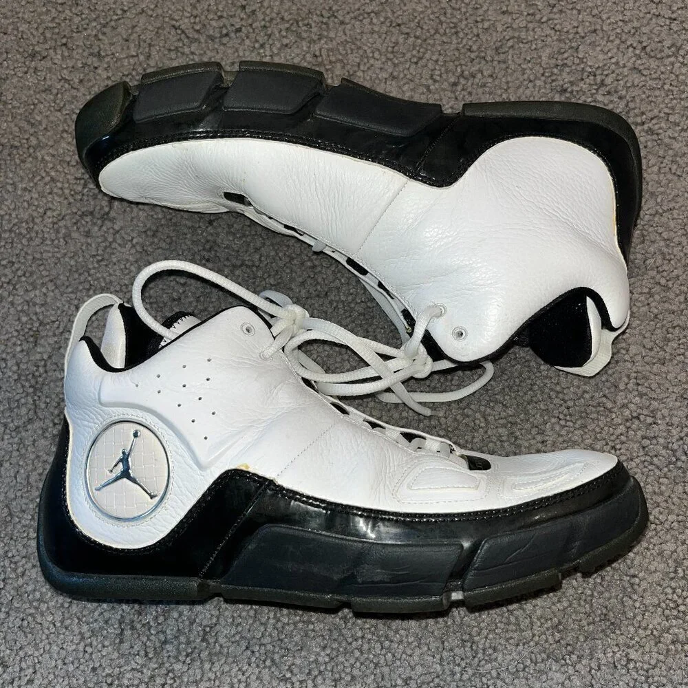 NIKE AIR JORDAN ENHANCER 2007 High Top Sneakers Kicks White/Black Like New 11.5